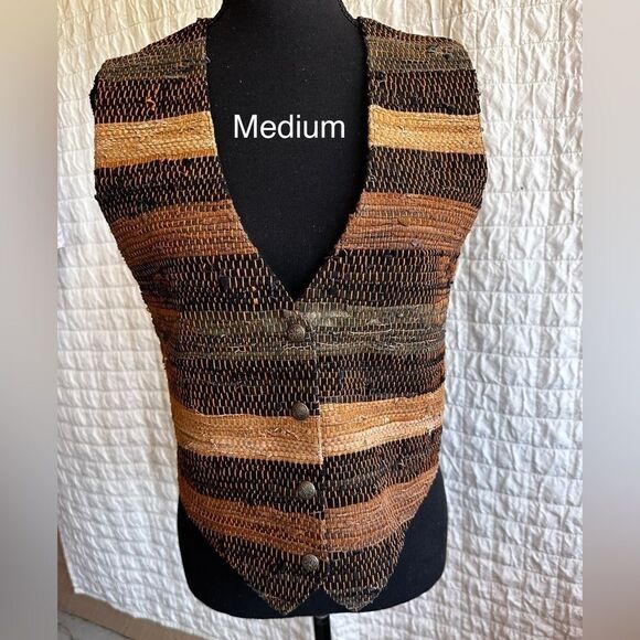 KATCH Me vintage handmade leather vests NWT 2 M 1 S - Picture 11 of 13